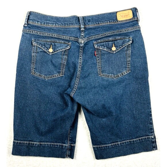 Levi’s 515 Shorts Womens 14 Blue Denim Mid Rise Classic Fit Casual Summer Staple - Picture 3 of 14